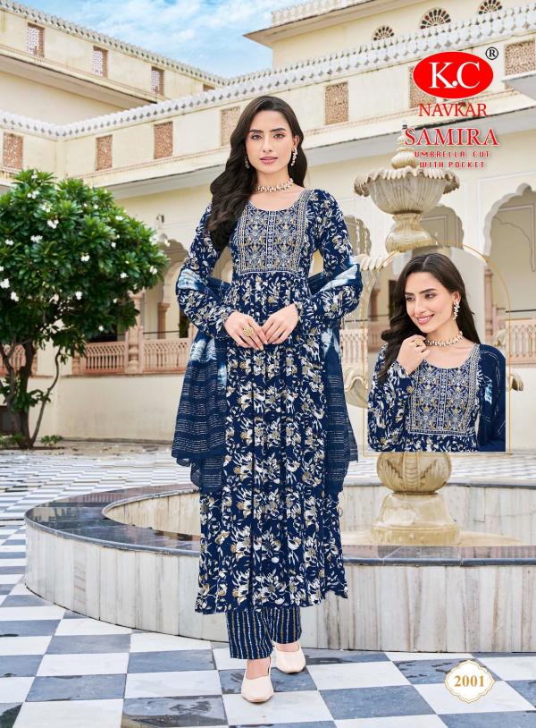 Kc Samira Vol 2 Rayon Printed Kurti Bottom With Dupatta